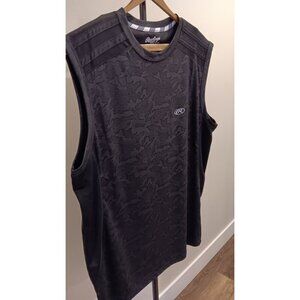 LARGE Rawlings Mens Sleeveless Shirt Gym, Running 100% Polyester Black Gray